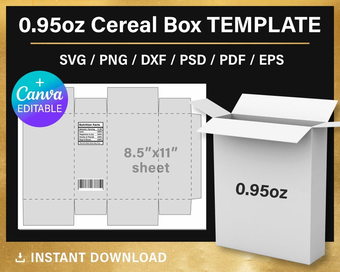 cereal box puzzle template