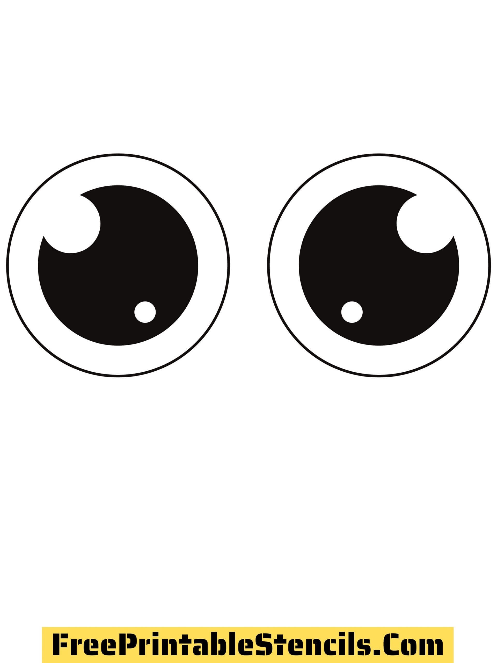 1 Free Printable Eyes Template Stencils