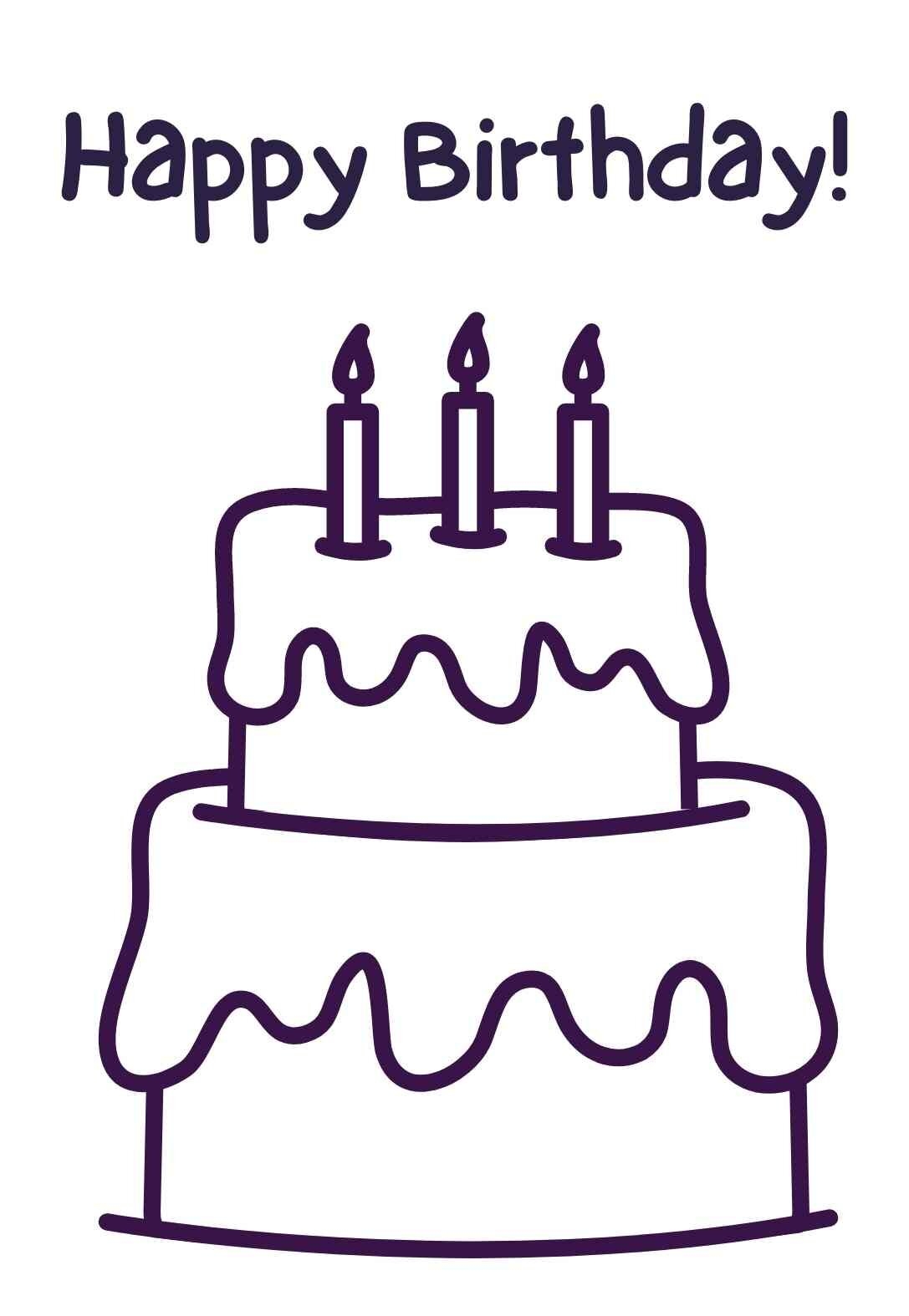 10 Awesome Birthday Cake Printable Birthday Cards free 