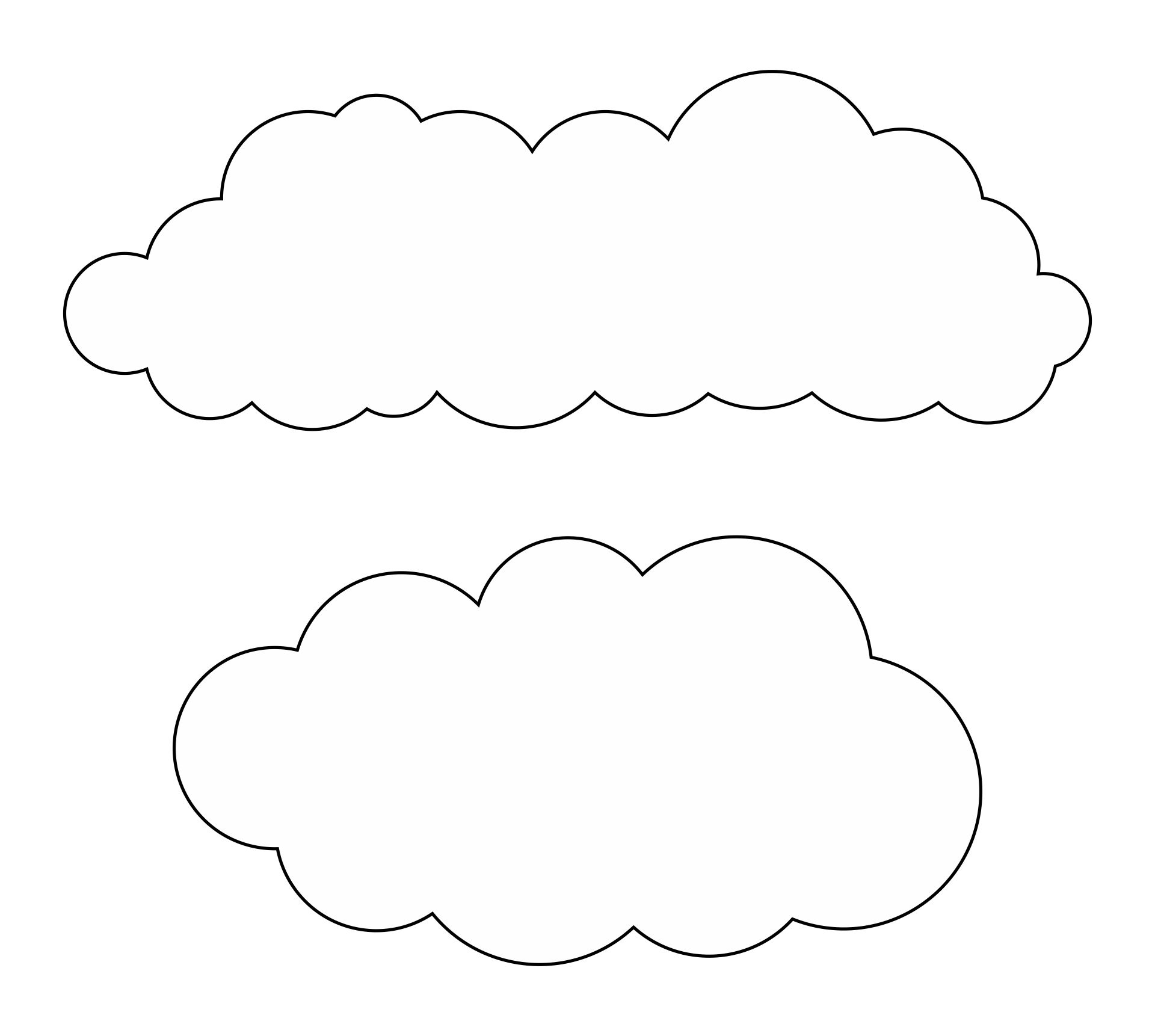 free printable cloud pictures