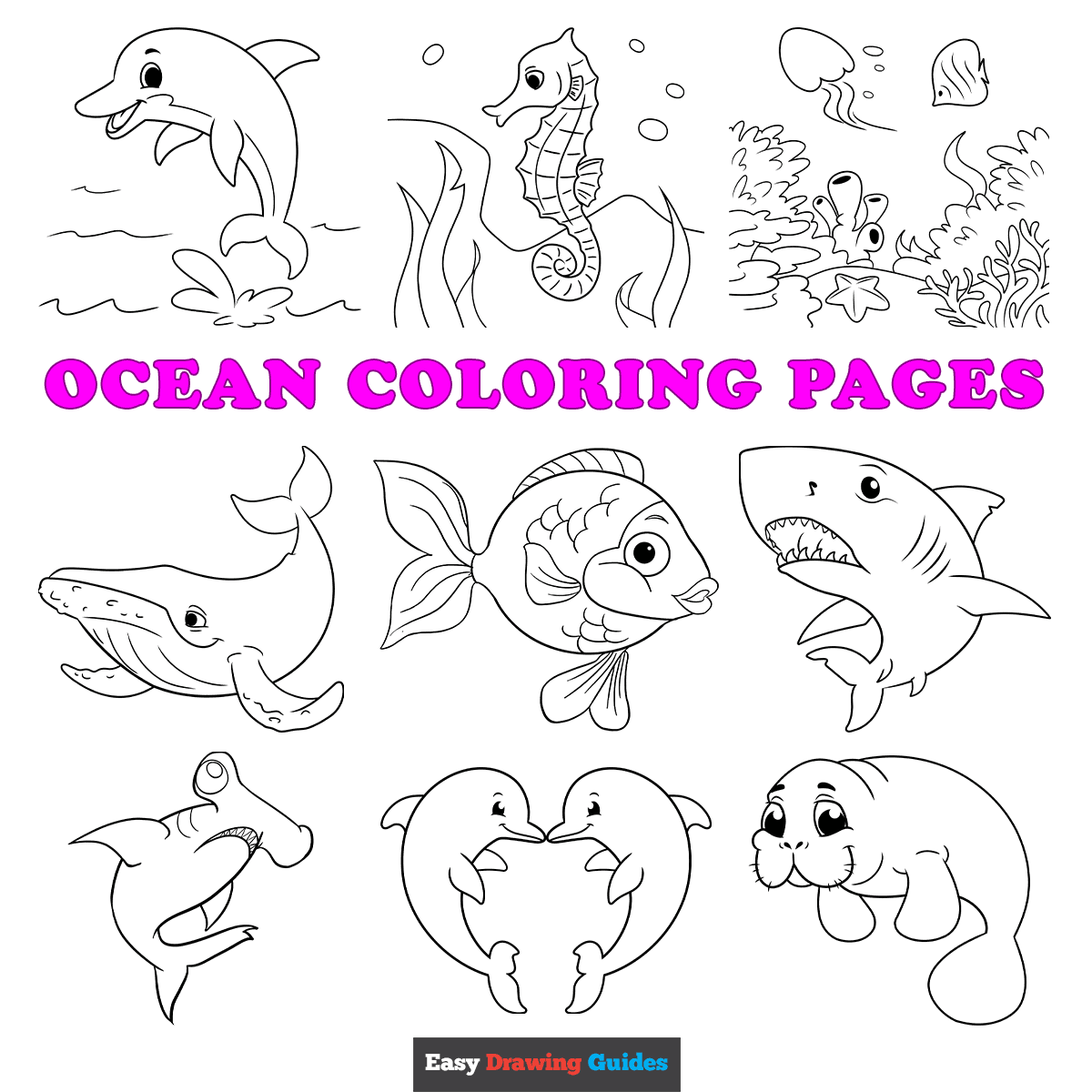 10 Free Printable Ocean Animal Coloring Pages For Fun