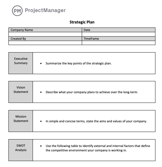 10 Free Strategic Planning Templates In ClickUp Word Excel