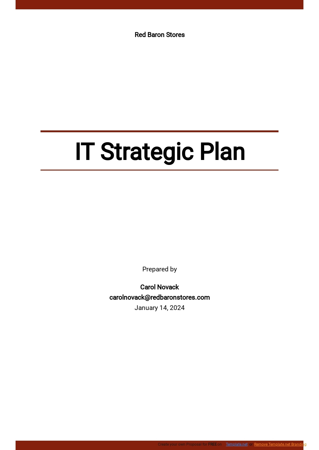 strategic plan template free