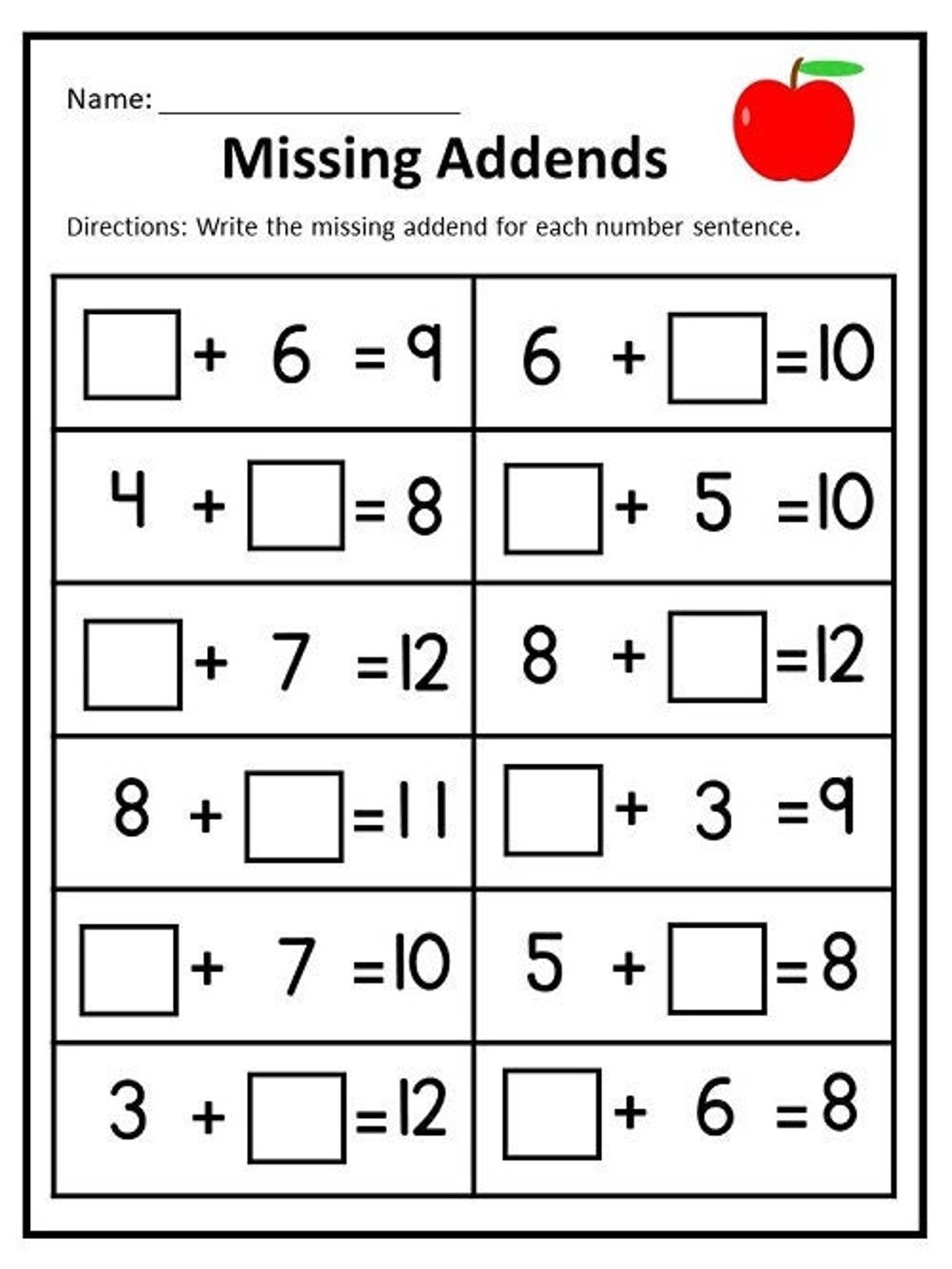 find the missing picture printable