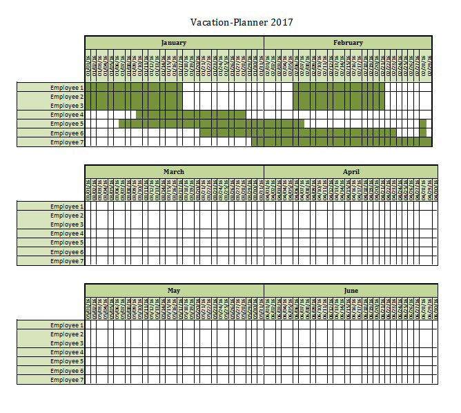 10 Vacation Plan Template Excel Excel Templates Riset
