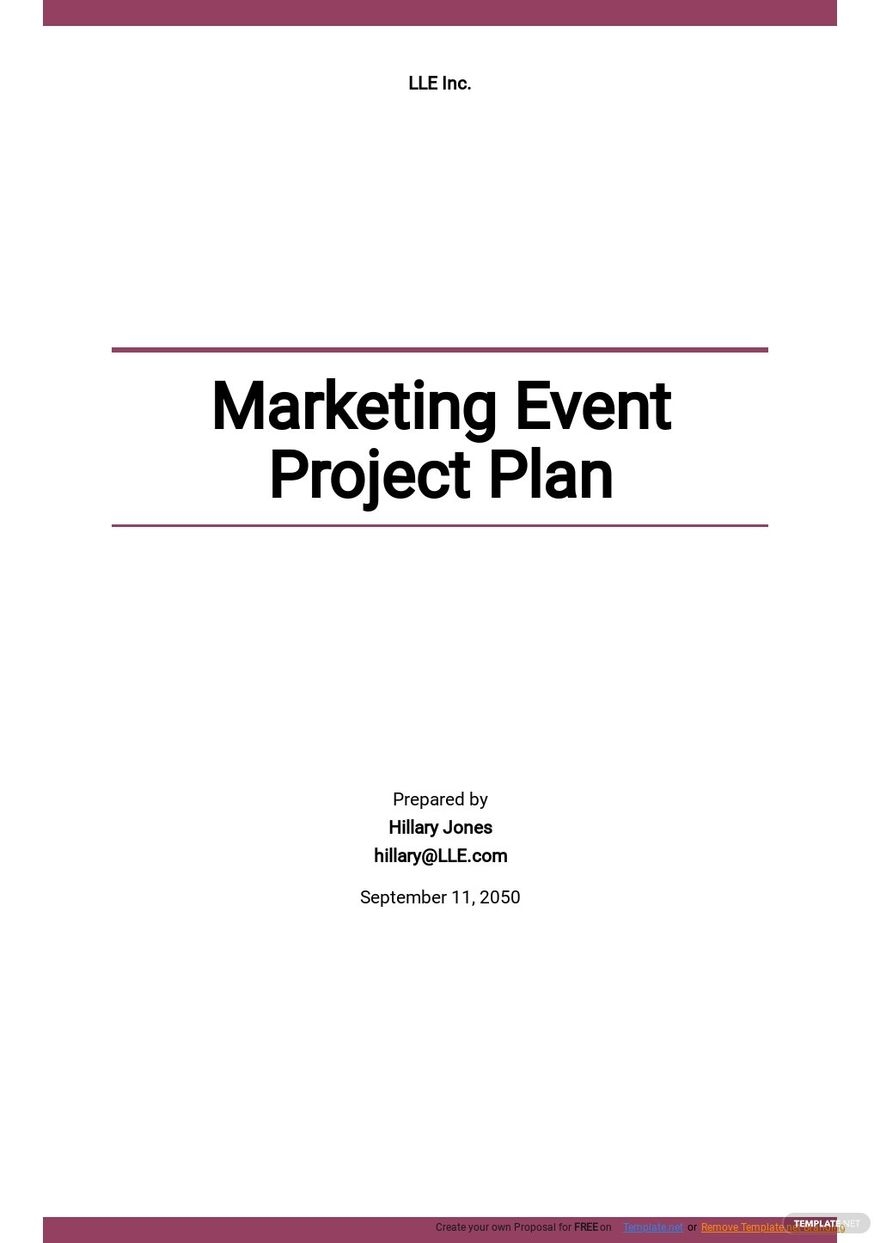 11 Marketing Project Plan Google Docs Templates Free Downloads