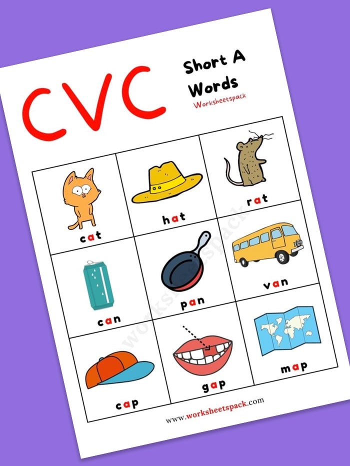 cvc activities printable
