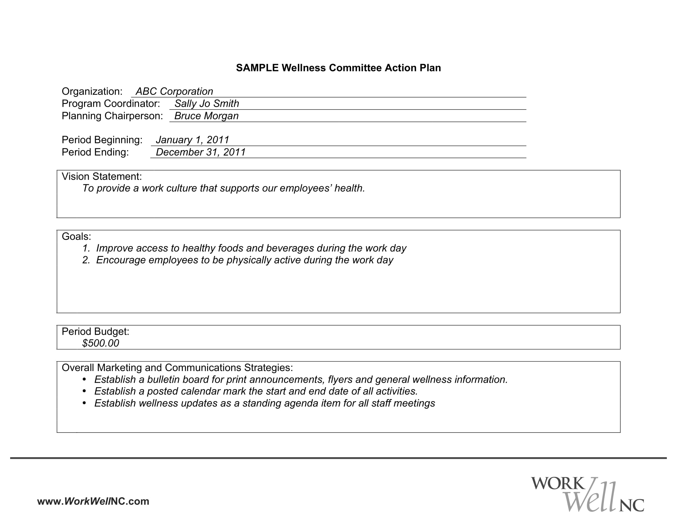 template for strategic action plan