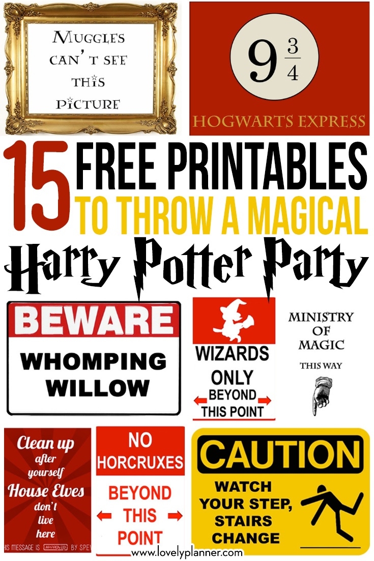 15 Free Harry Potter Party Printables Part 1 Lovely Planner Free