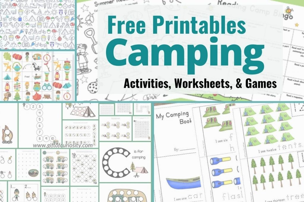 free printable camping activity sheets