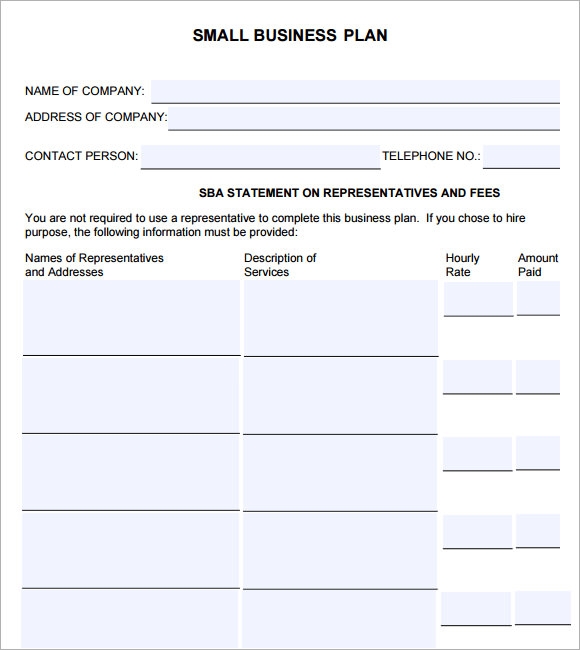 16 Sample Small Business Plans Sample Templates