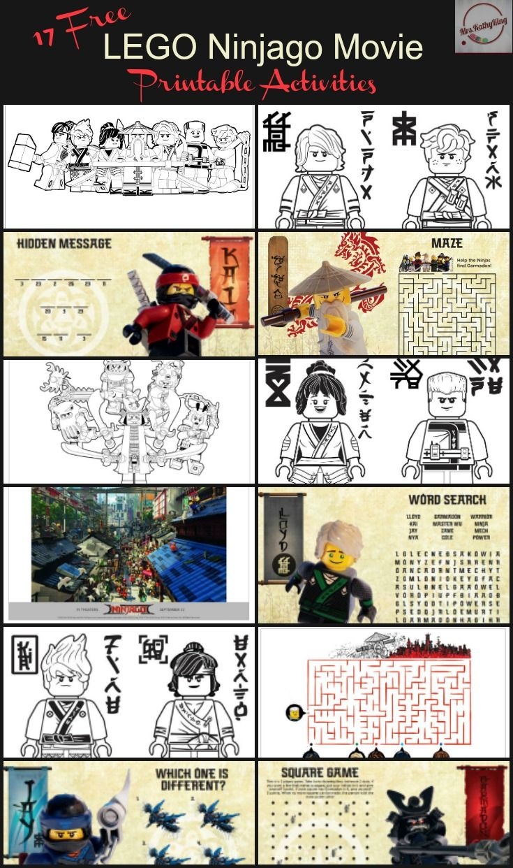 17 Free LEGO Ninjago Movie Printable Activities Online Games Www 