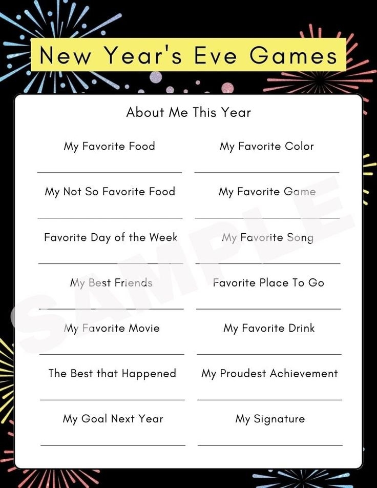 17 New Years Eve Games For Kids Free Printables New Years Eve Games