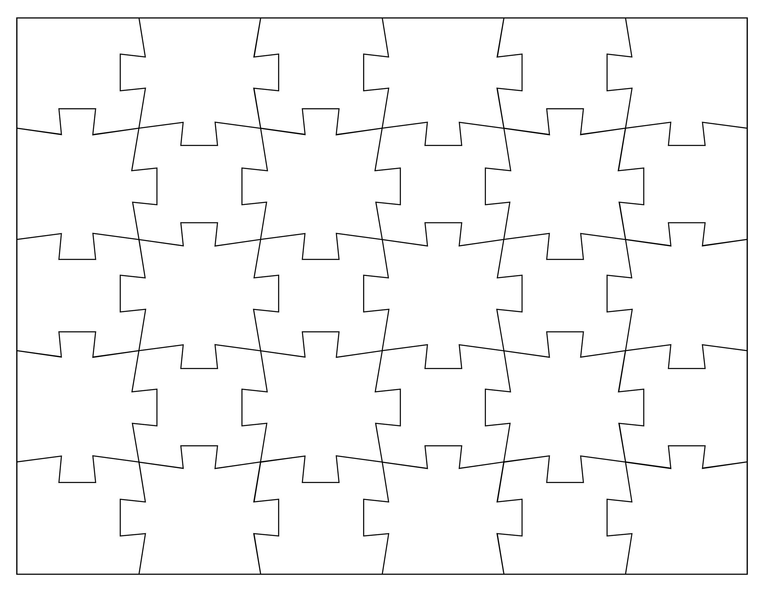 8 x 10 puzzle template