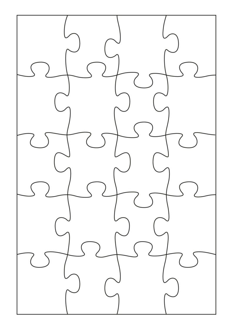 blank 2 piece puzzle template