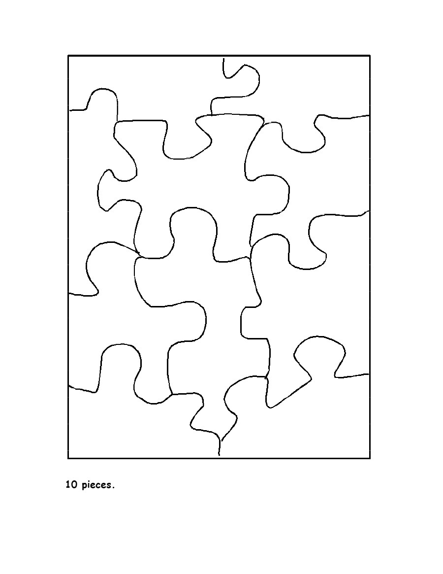 8x10 puzzle template