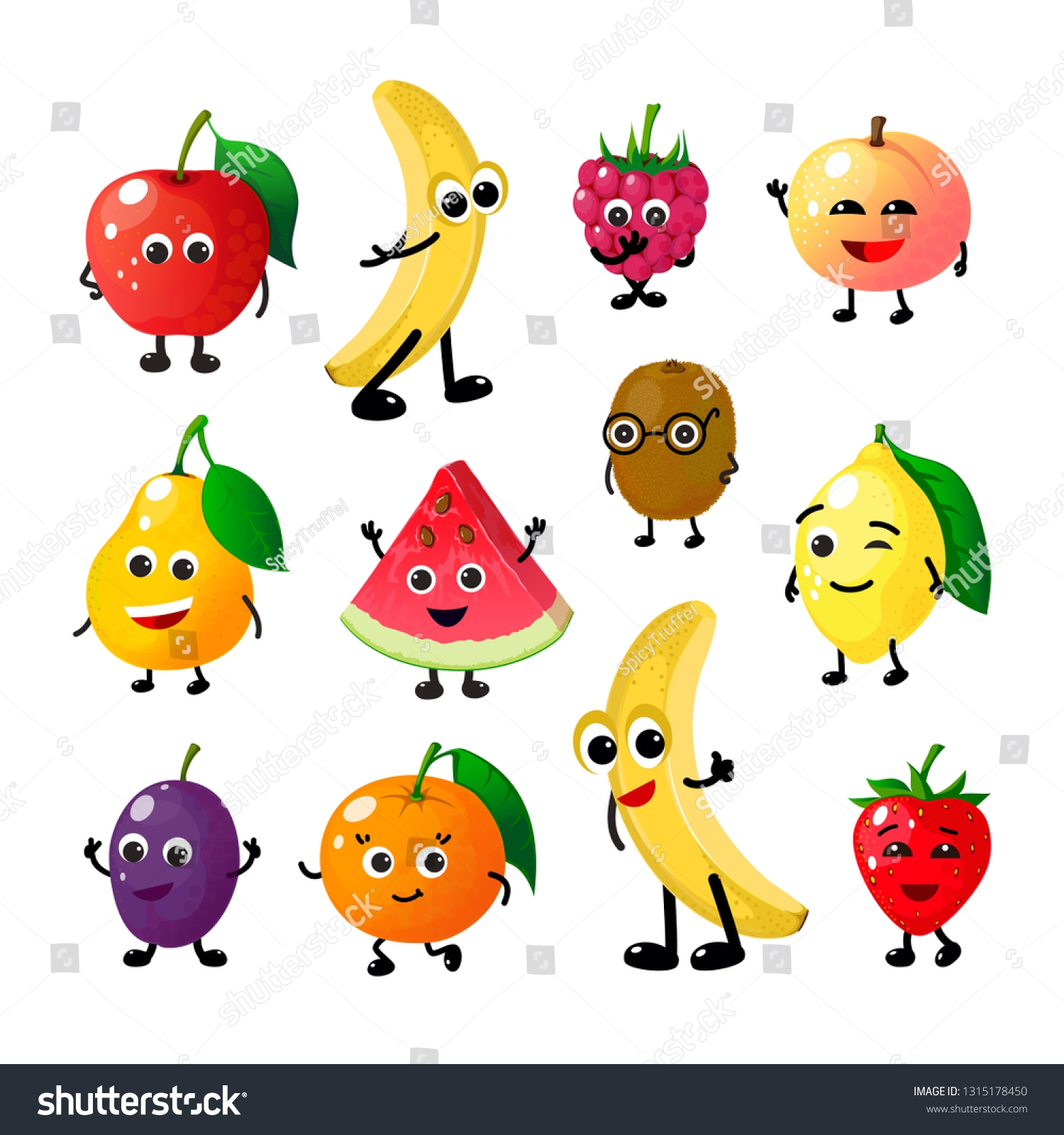 2 646 Animated Fruits Images Stock Photos Vectors Shutterstock