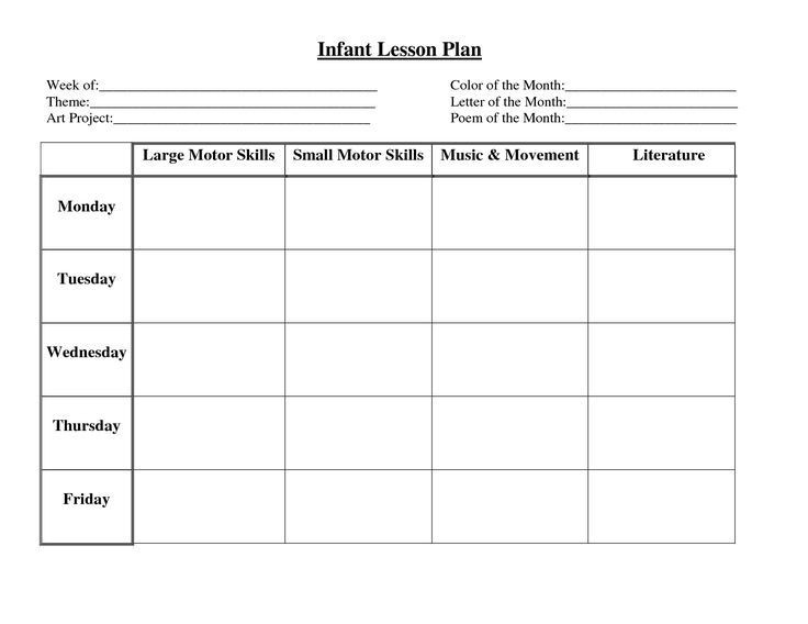 toddler lesson plan template