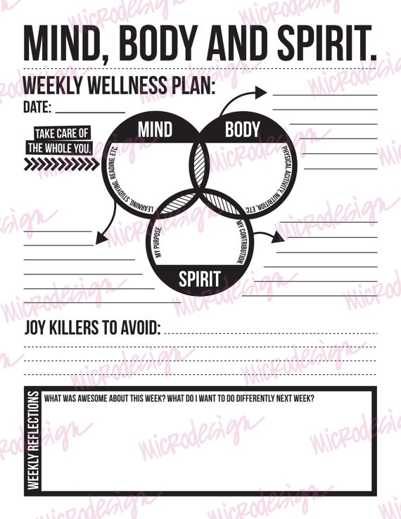 20 Personal Wellness Plan Template