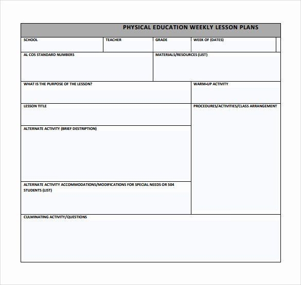 20 Special Ed Lesson Plan Template