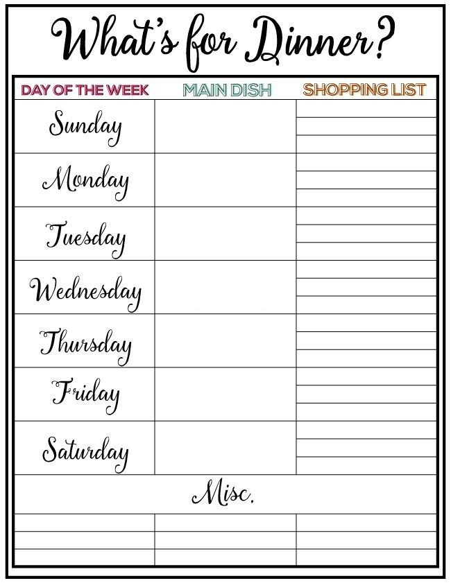 20 Two Week Meal Plan Template Simple Template Design