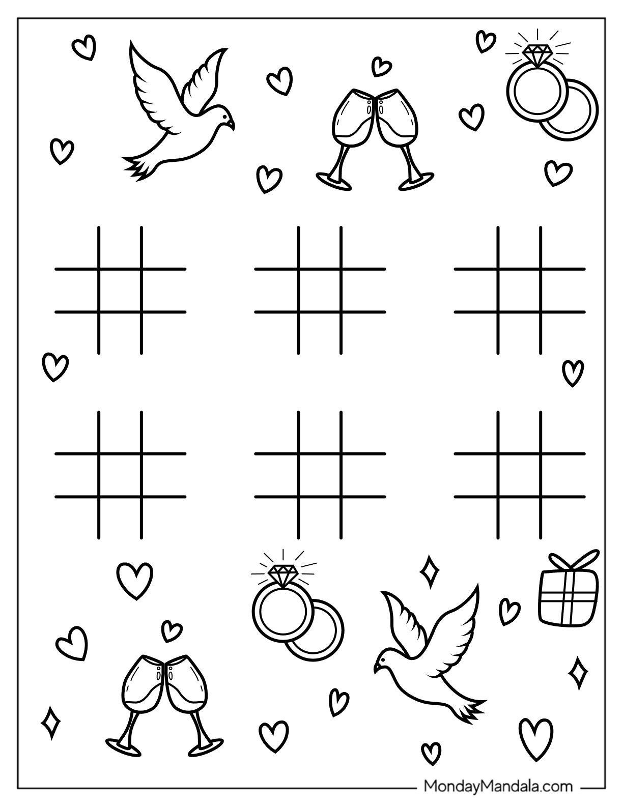 20 Wedding Coloring Pages Free PDF Printables Wedding Coloring 