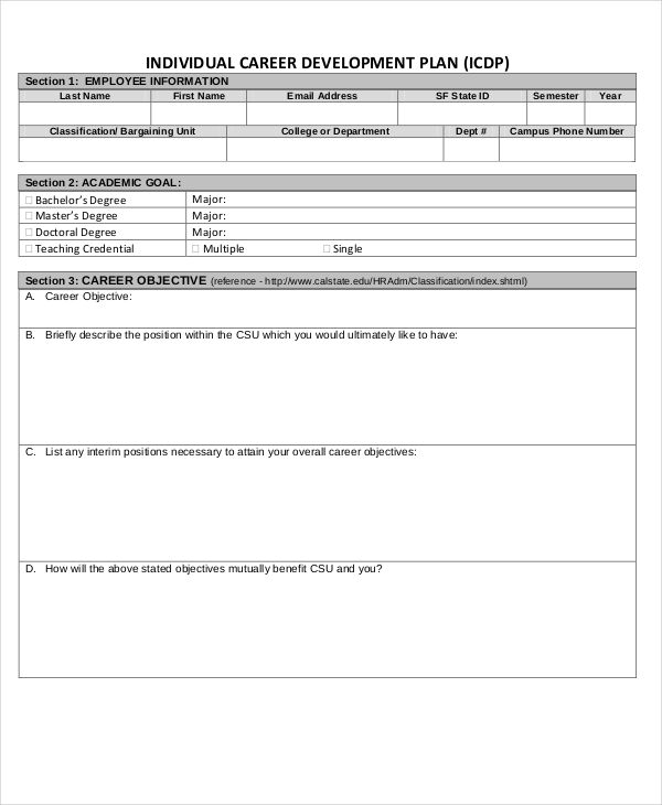 23 Individual Development Plan Templates Free Sample Example Format 