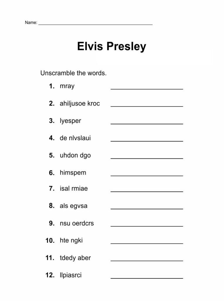 free activities printable