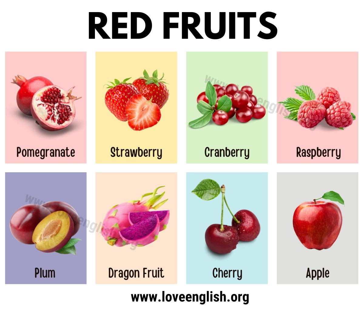 26 Healthiest Red Fruits You Should Eat with Pictures Love English