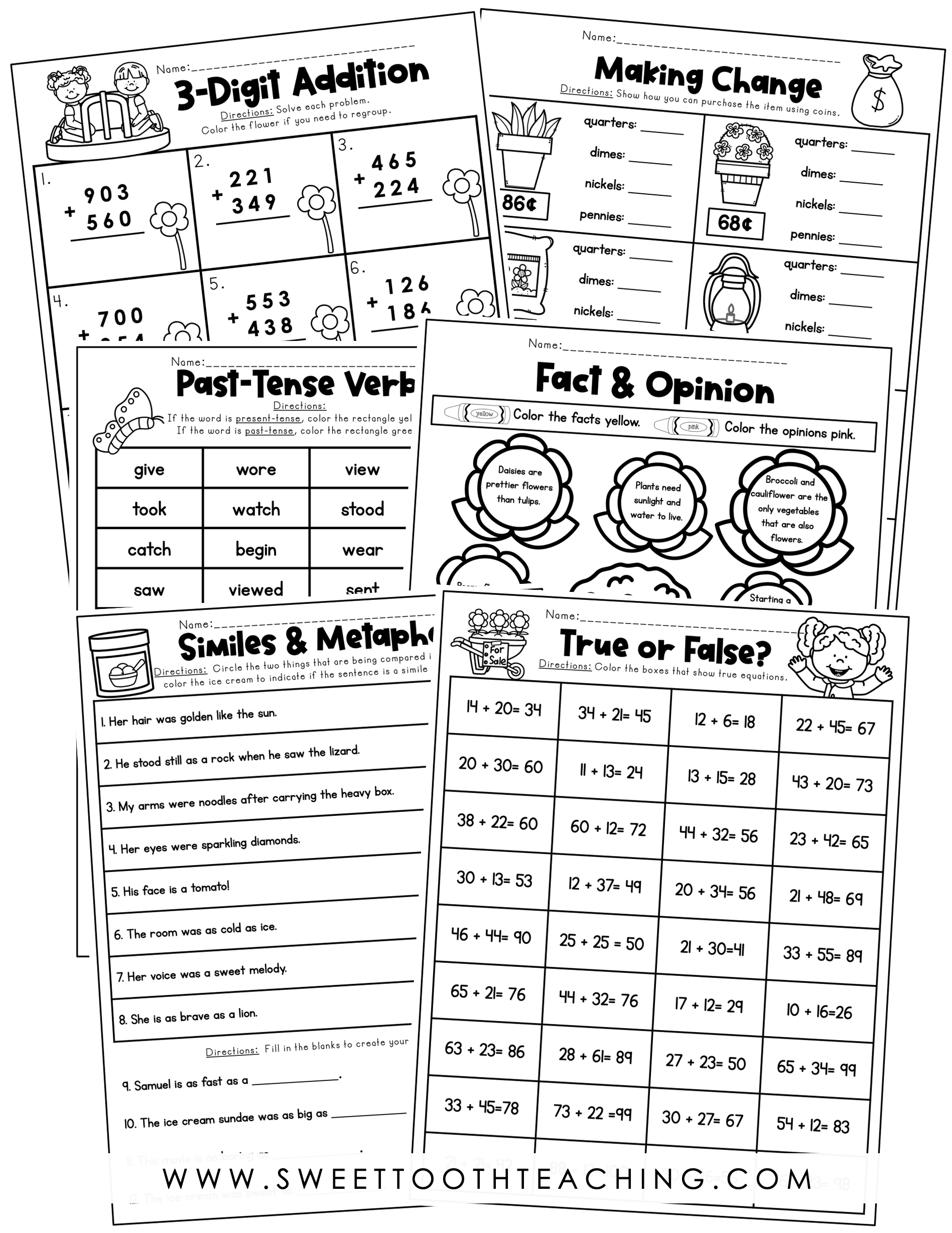 2nd Grade Math Review Worksheet Worksheets Worksheets Worksheets