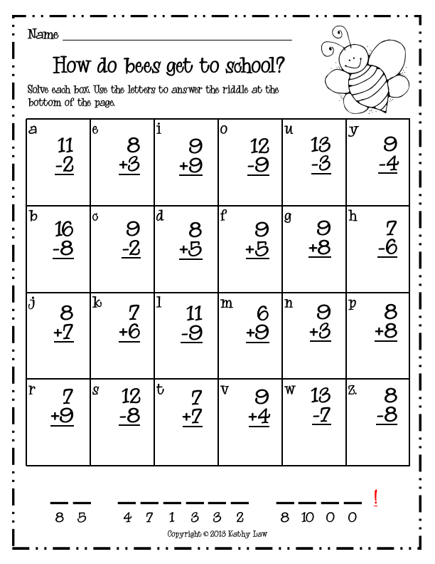 math worksheets with riddles