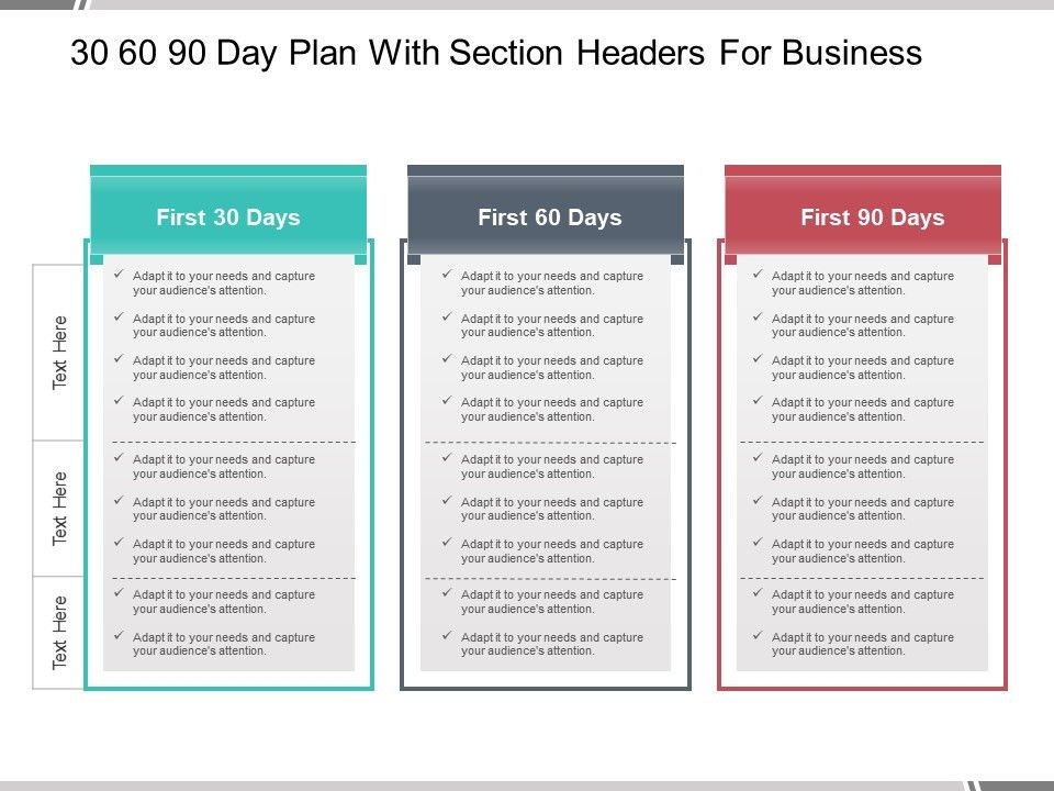 30 60 90 Business Plan Template Ppt Great Professional Template