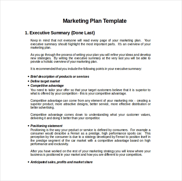 33 Microsoft Word Marketing Plan Templates