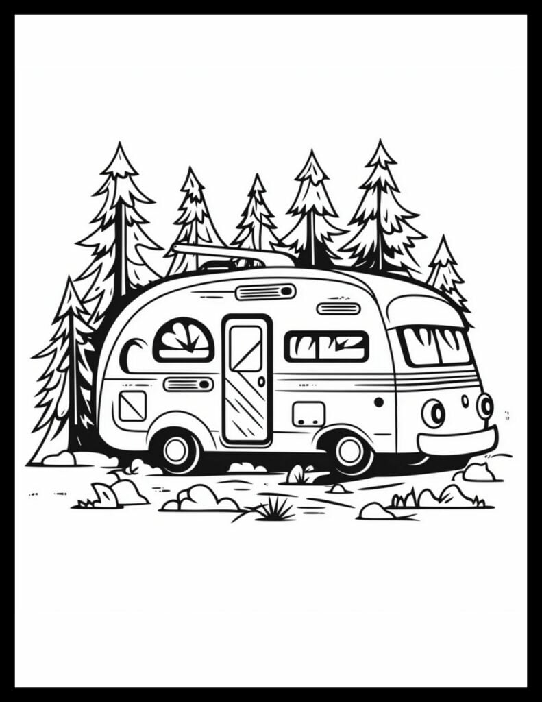 34 Free Printable Camper Coloring Pages AthlinAatreya