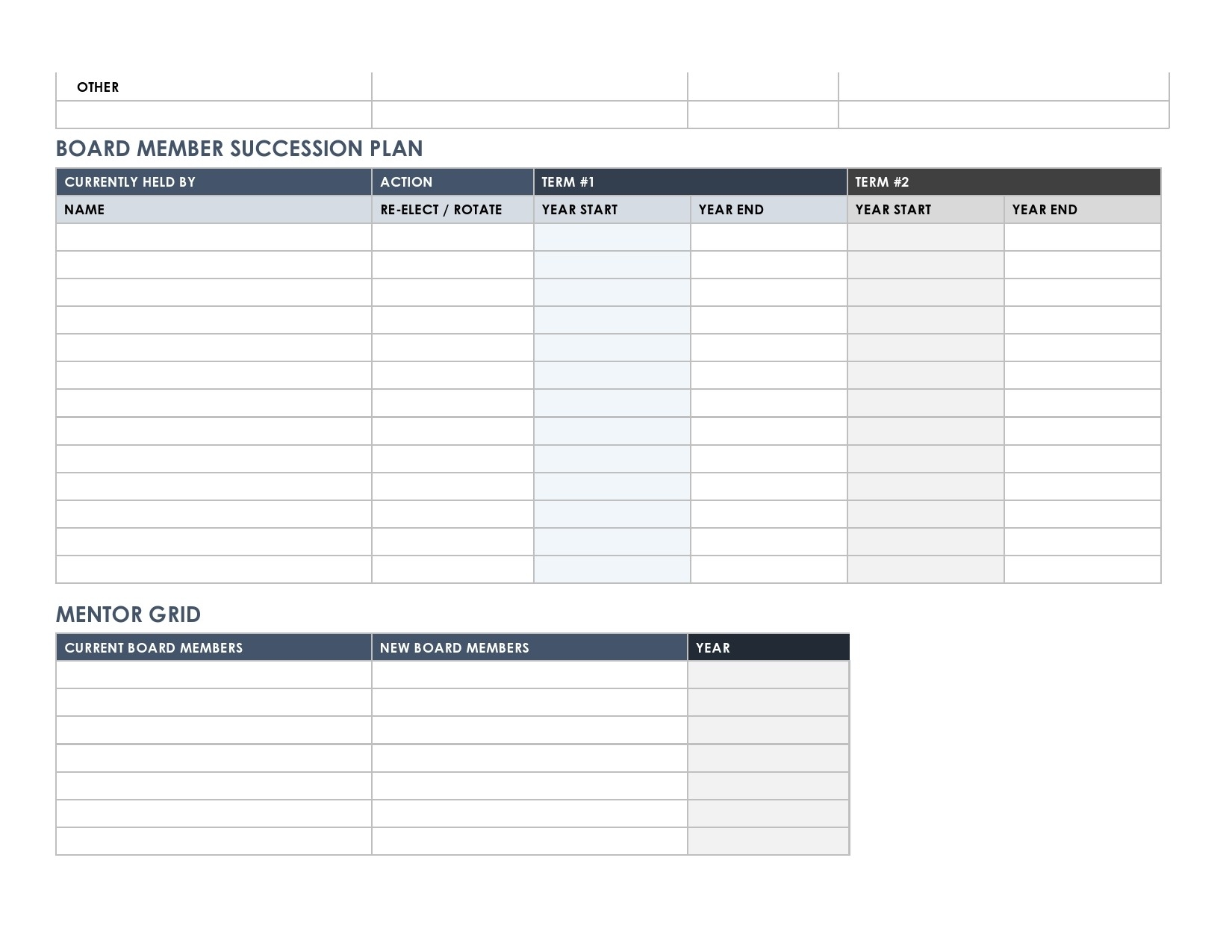 succession planning template xls