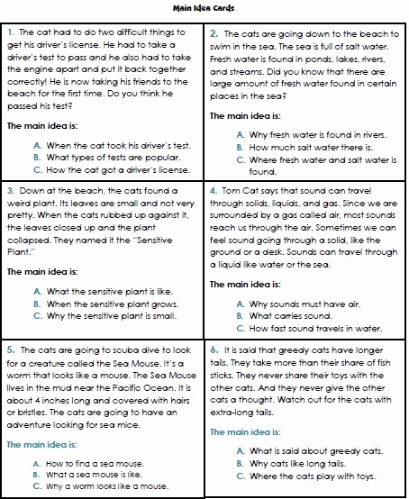 3rd Grade Main Idea Worksheets Elegant Main Idea Worksheets 3rd Grade 1 