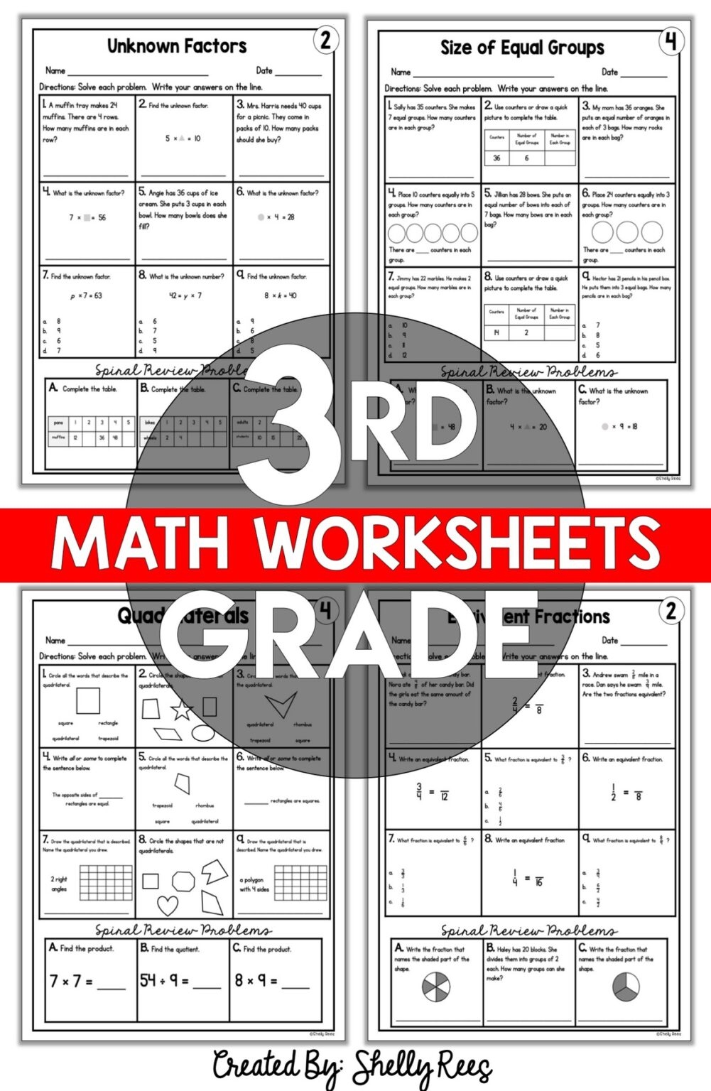 free math worksheets 3rd grade