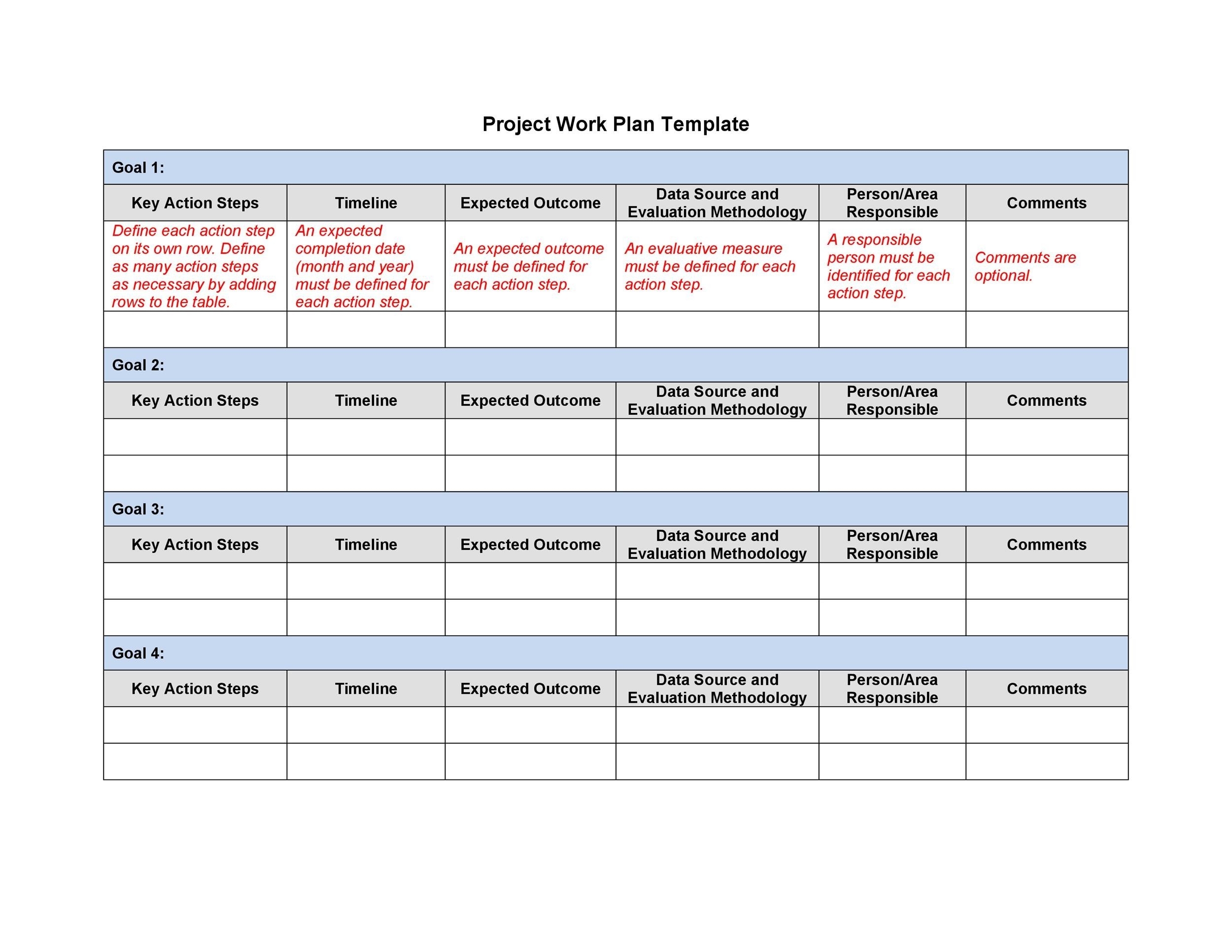 project plan template example