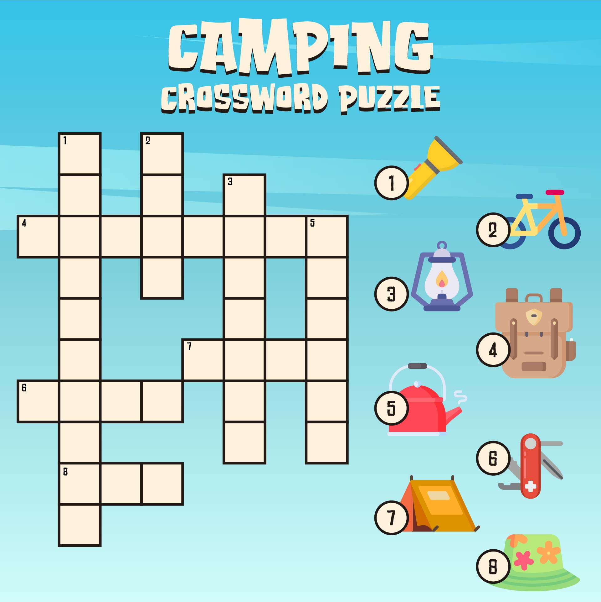 camping hidden pictures printable