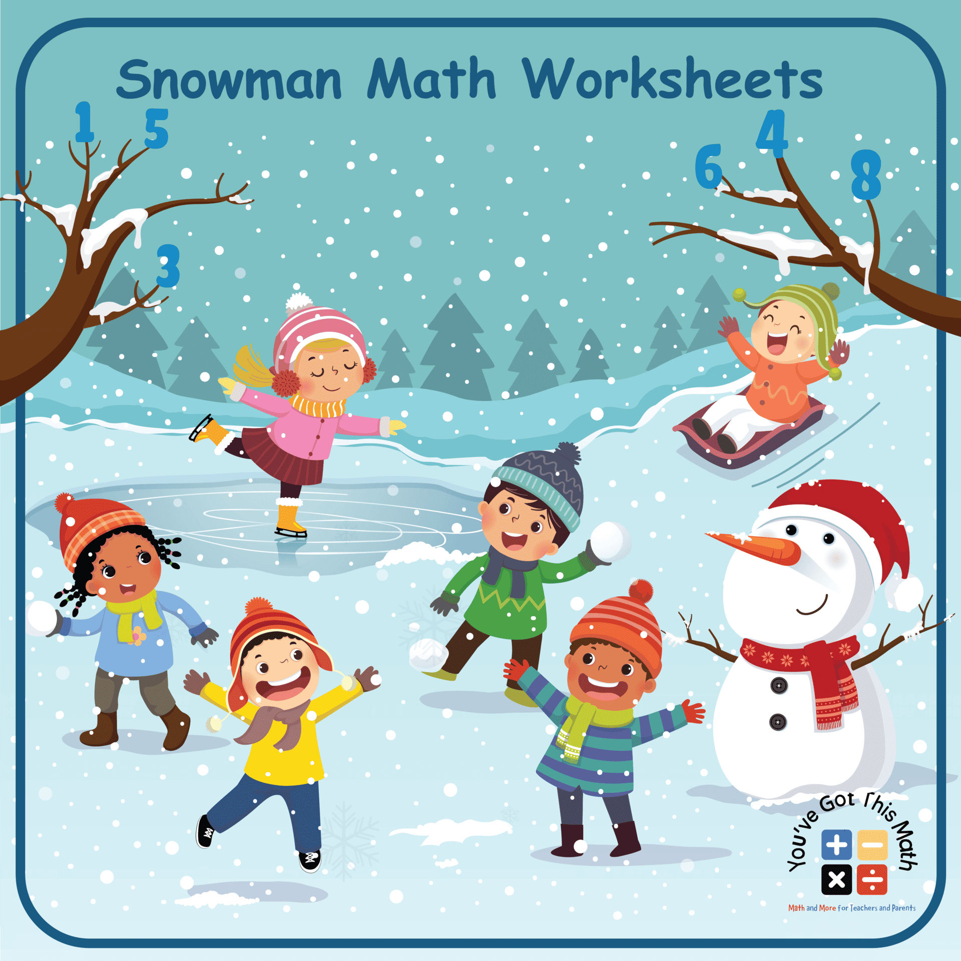 5 Snowman Math Worksheets Fun Activities