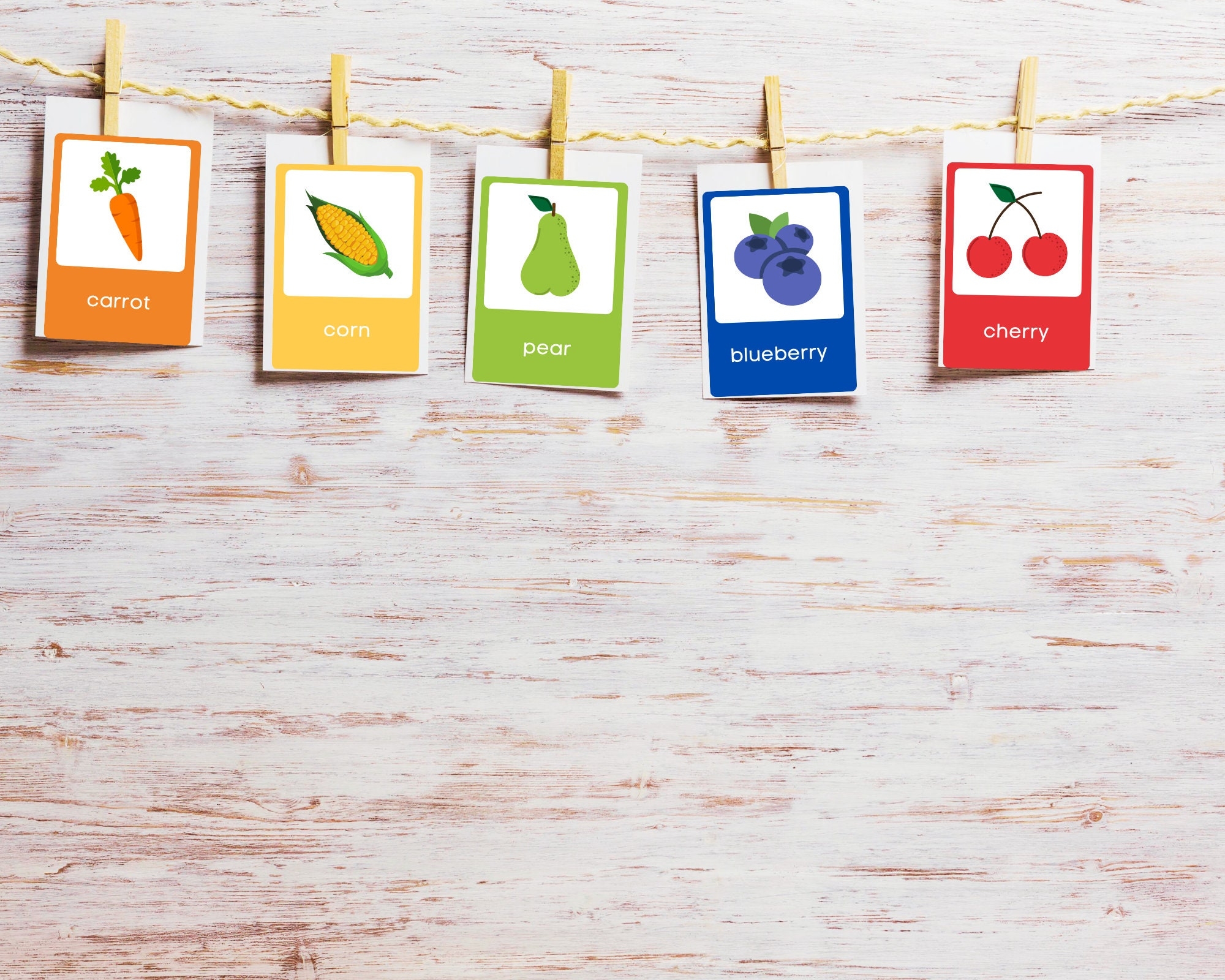 fruit and vegetable picture cards