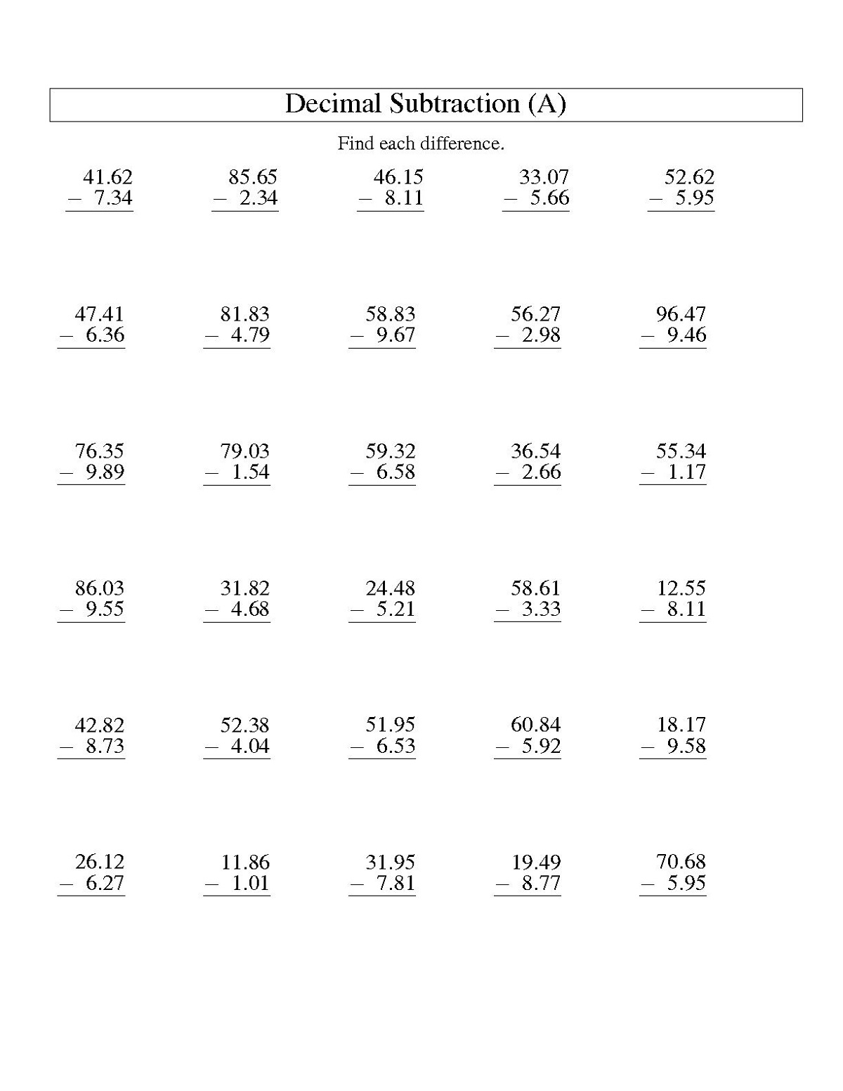 5th Grade Math Multiplication Worksheets Pdf Free Printable