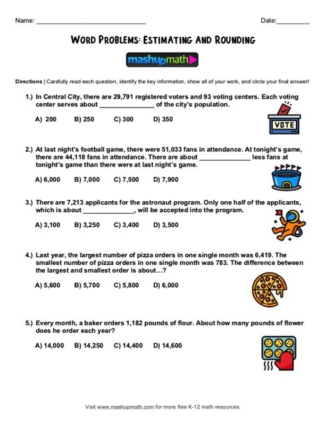 5th Grade Math Word Problems Free Worksheets With Answers Mashup