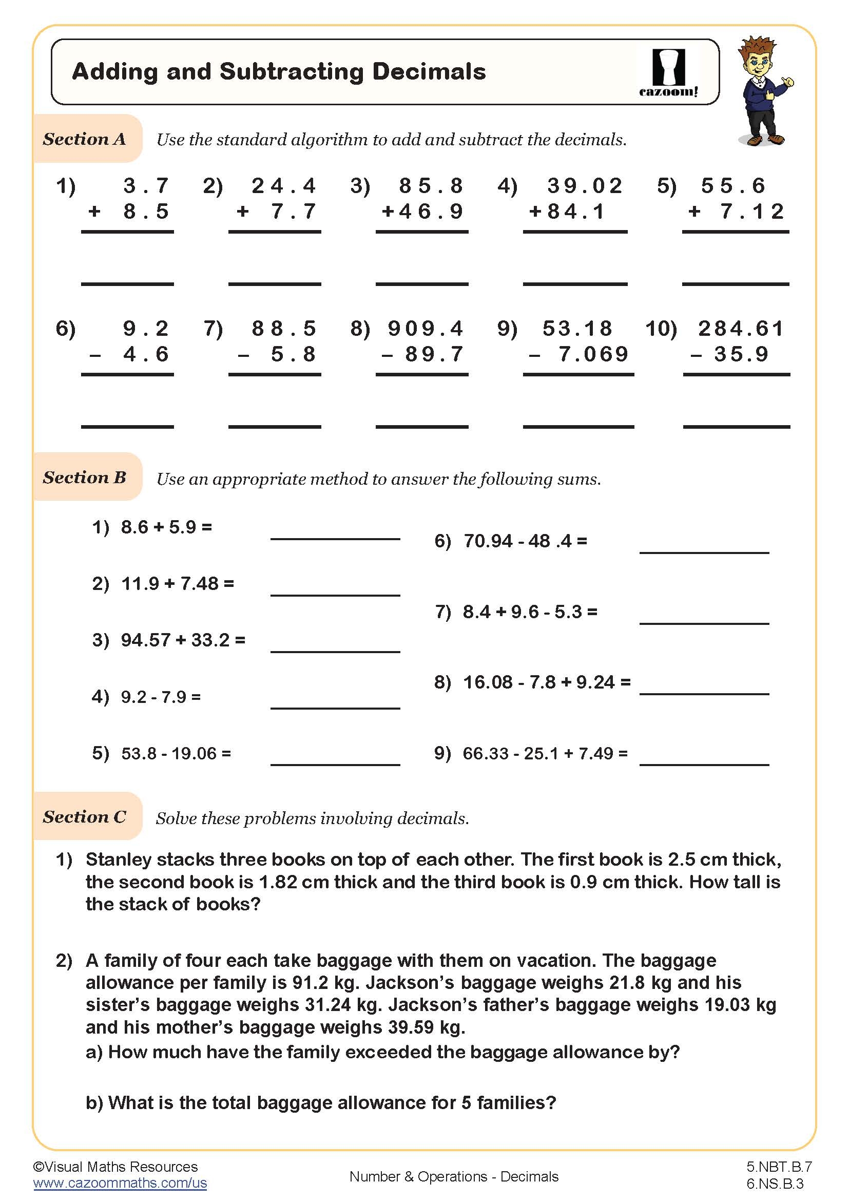 grade 5 math worksheets pdf