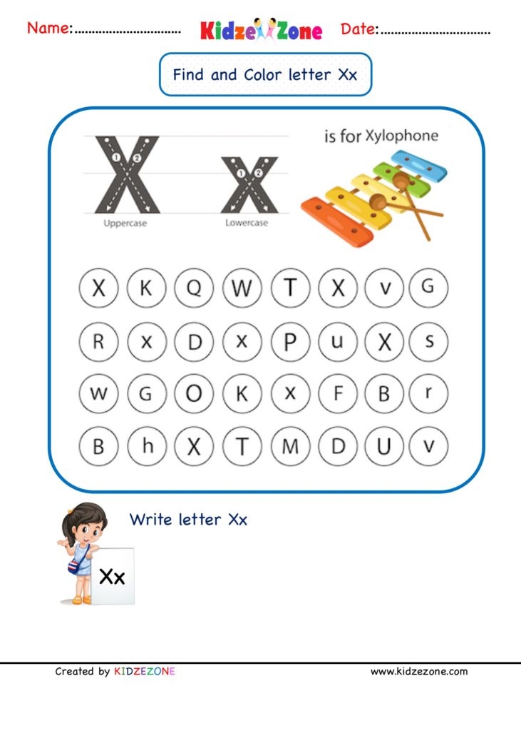 letter x printable activities