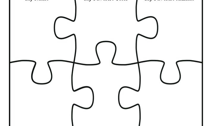 6 Piece Jigsaw Puzzle Template Free Free Templates Printable