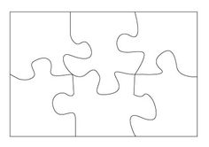 6 Piece Puzzle Template ClipArt Best