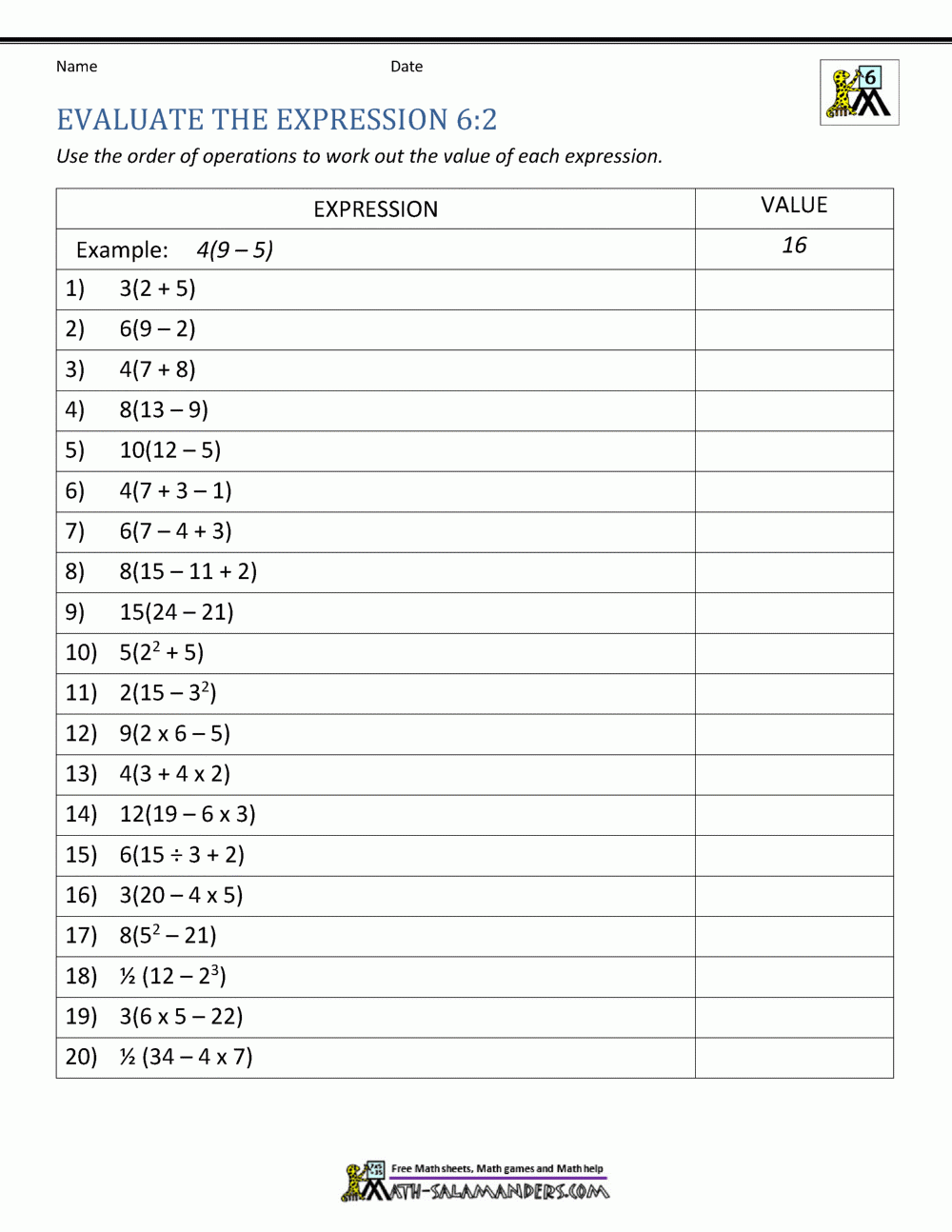 6th Grade Distributive Property Worksheets Worksheets Library