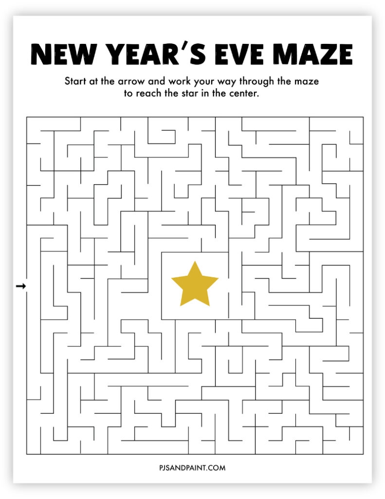 7 Free Printable New Year 39 s Games And Activities Pjs And Paint
