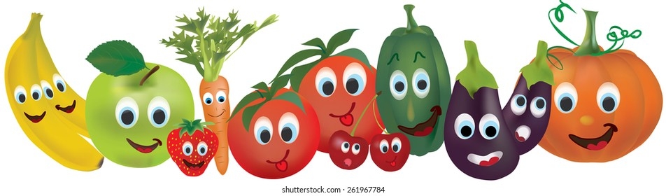 animated pictures of fruits and vegetables